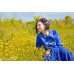 Embroidered dress "Happy Petrykivka" blue